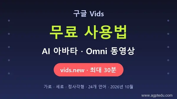 구글 Vids 무료 사용법｜AI 아바타·Gemini Omni로 동영상 만들기 (vids.new, 2026)