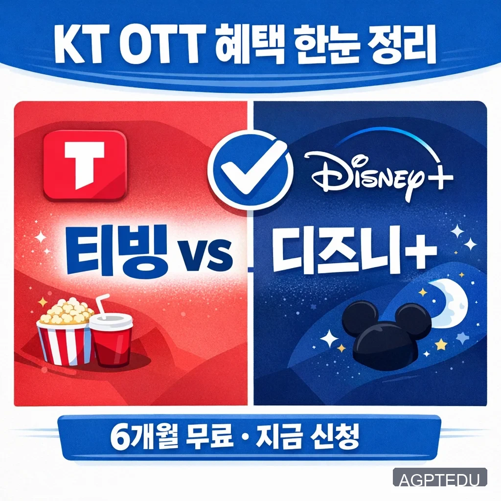 KT 티빙·디즈니플러스 6개월 무료 신청 방법