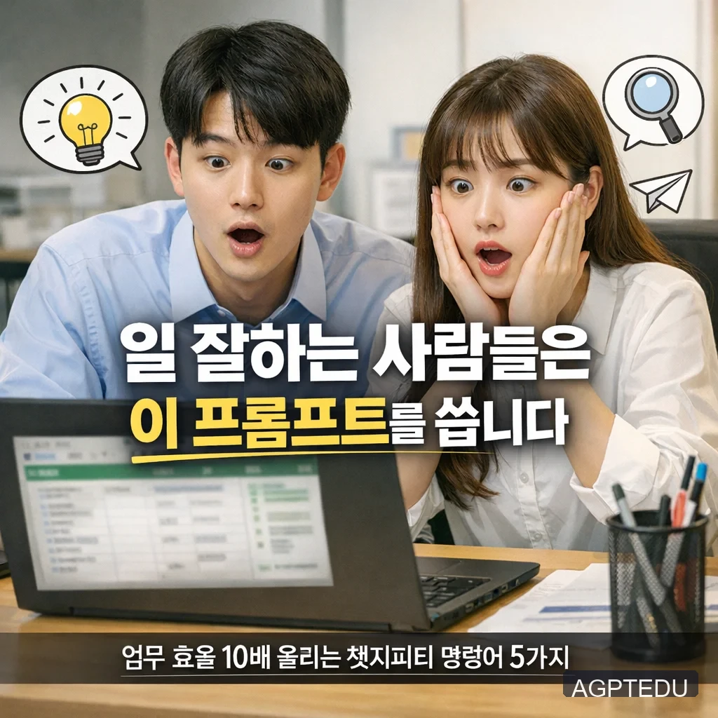 일 잘하는 사람들의 챗지피티 프롬프트 비밀, 업무 효율 10배 올리는 필수 명령어 5가지