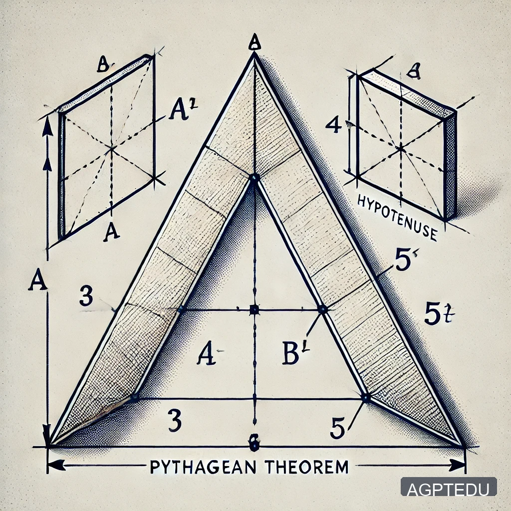 DALL·E 2024-08-17 18.24.10 - A clear and clean illustration of the Pythagorean theorem centered around a right triangle. The triangle is oriented with the right angle at the botto