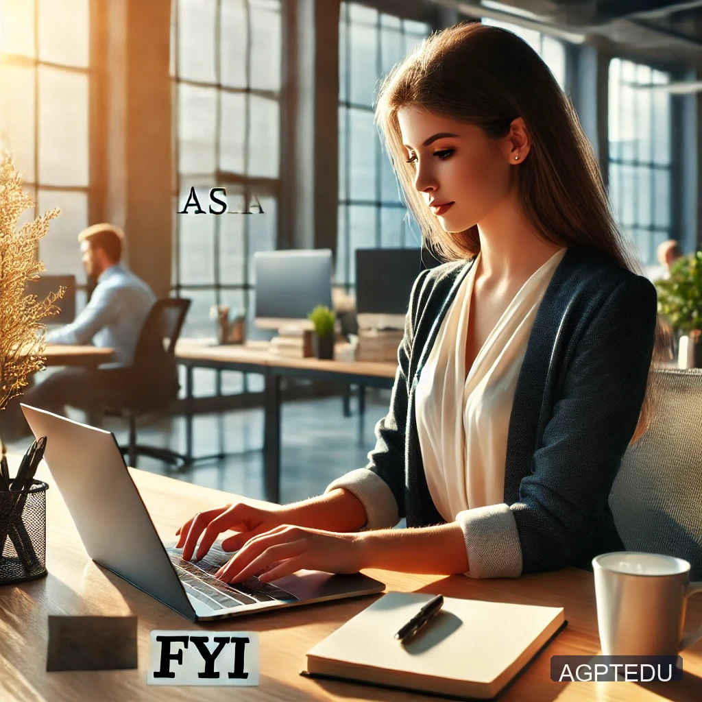 DALL·E-2024-11-16-13.16.28-A-modern-office-setting-with-a-young-professional-woman-sitting-at-her-desk-typing-on-a-laptop.-The-environment-is-bright-with-natural-light-streamin.webp