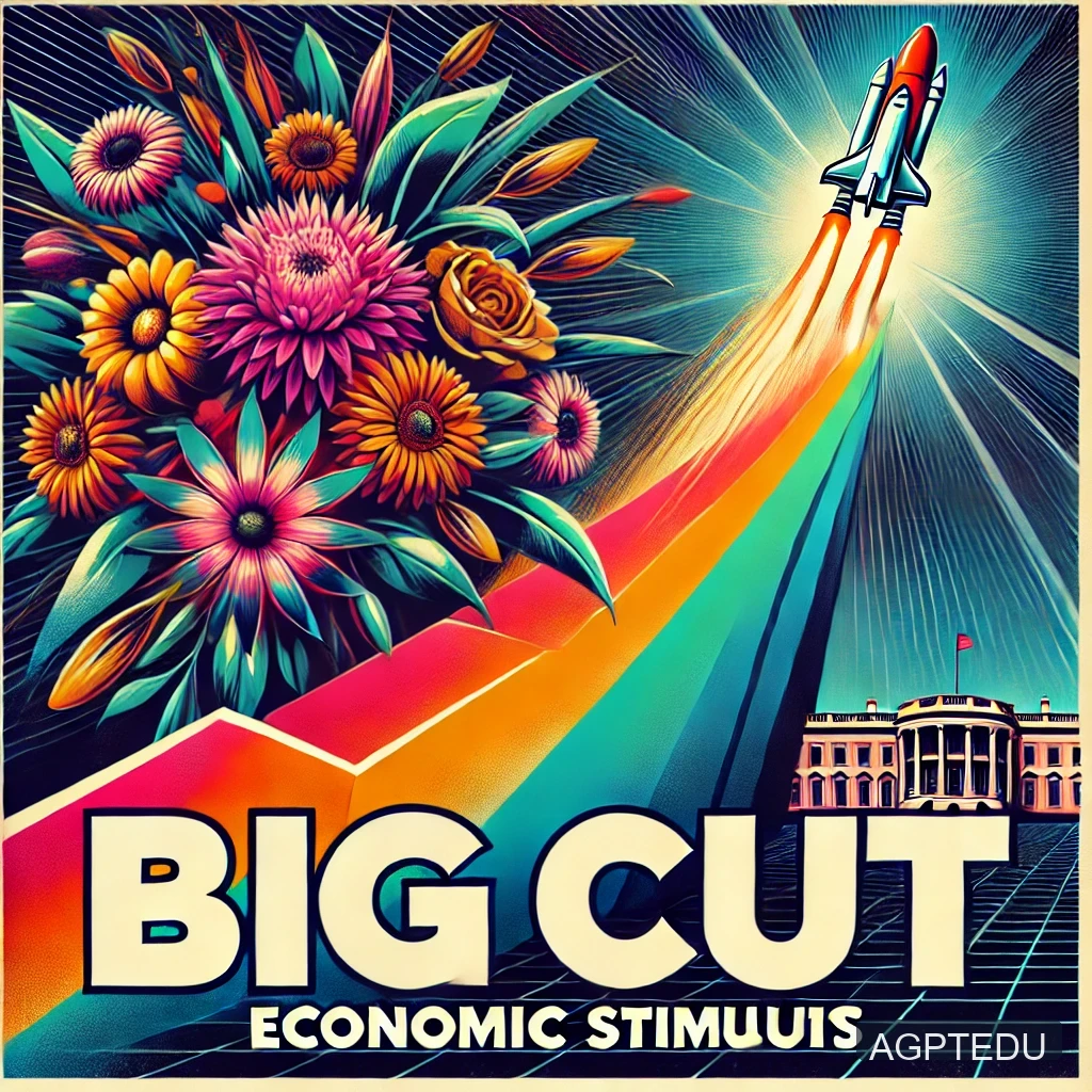 DALL·E 2024-08-24 15.15.25 - A striking image showing a sharply dropping line graph, representing a dramatic decline. Across the image, the bold word 'Big Cut' is prominently disp