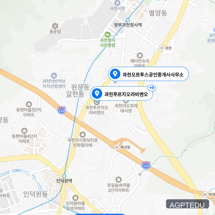 과천 푸르지오 라비엔오 입지