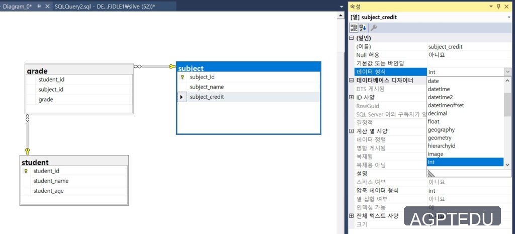mssql 테이블 컬럼 속성 변경
