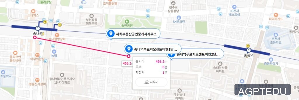 송내역 푸르지오 센트비엔 입지