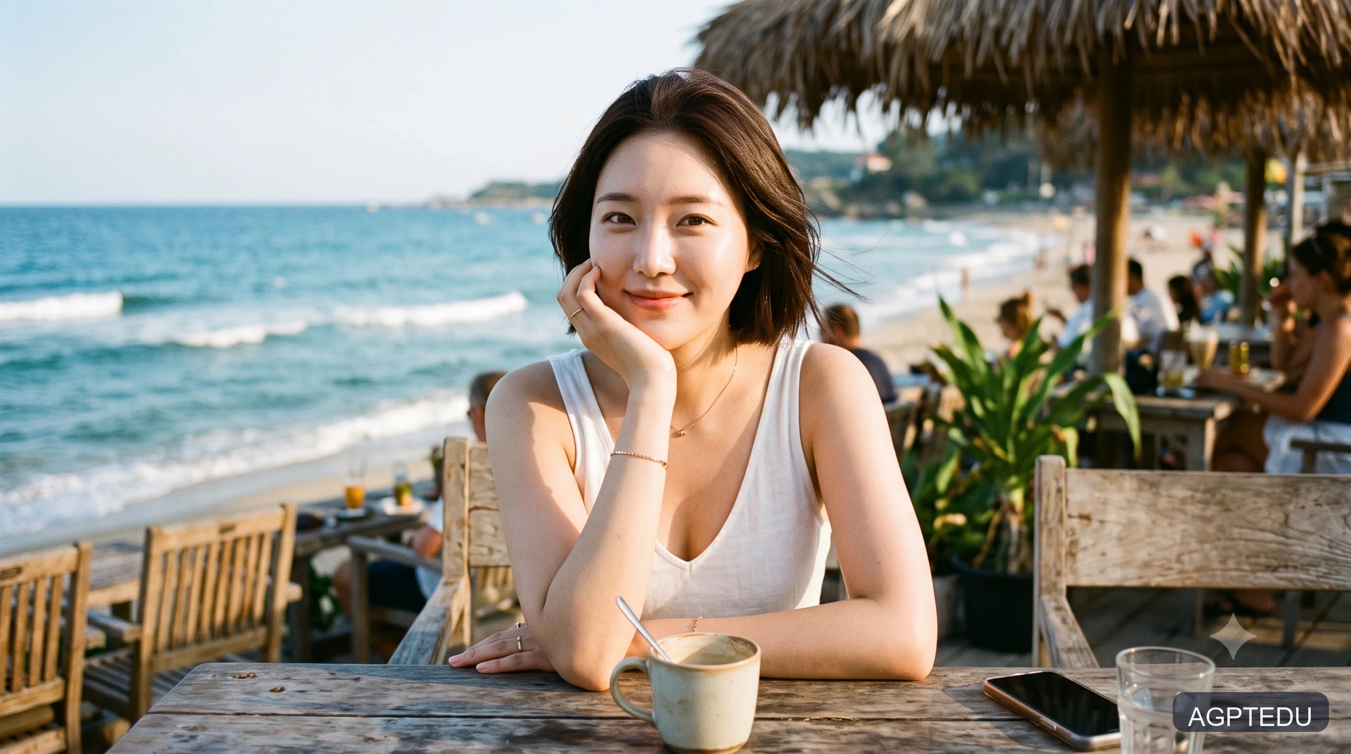 여름 해변 카페 테라스 x 코닥 400 필름 감성