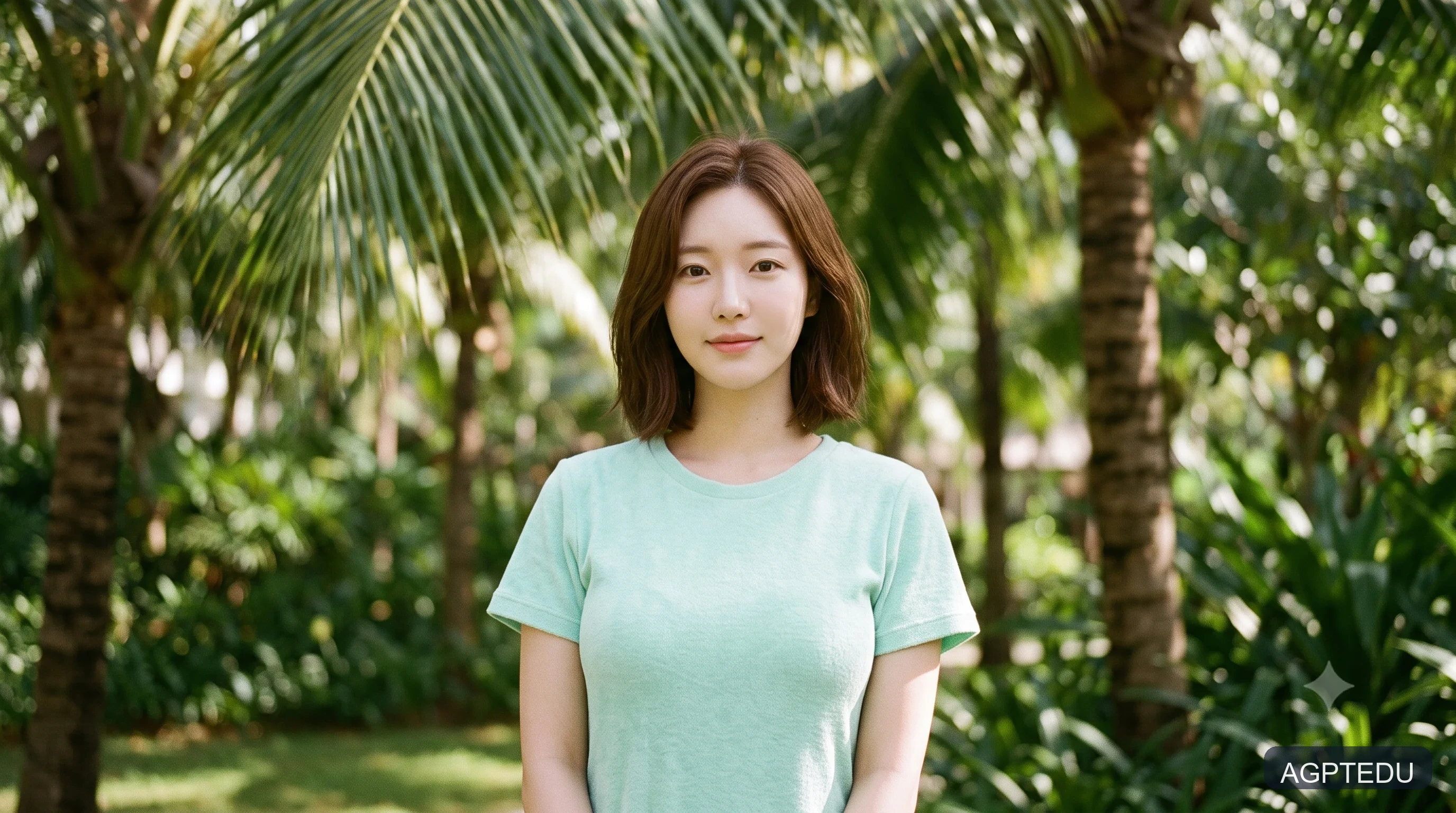 민트 그린 테리 드레스 x 리조트 가든