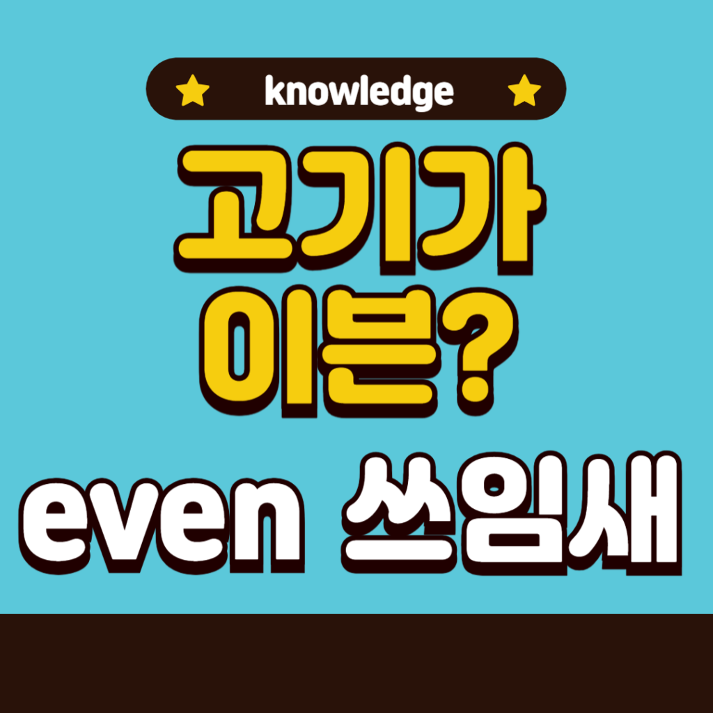 고기가 이븐 even 쓰임새