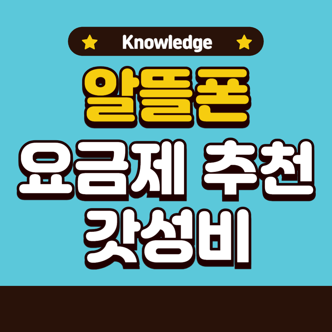 알뜰폰 요금제 추천 - 가성비 1000원 이하 요금제