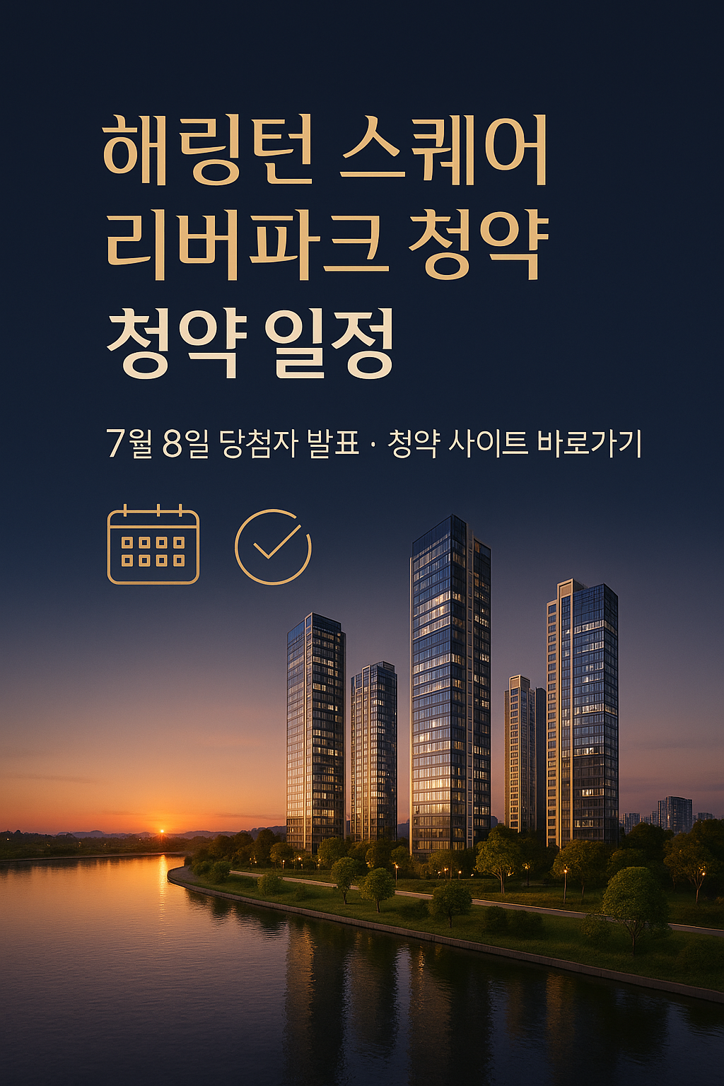 해링턴 스퀘어 리버파크 당첨자 발표일자, 발표시간, 청약 경쟁률