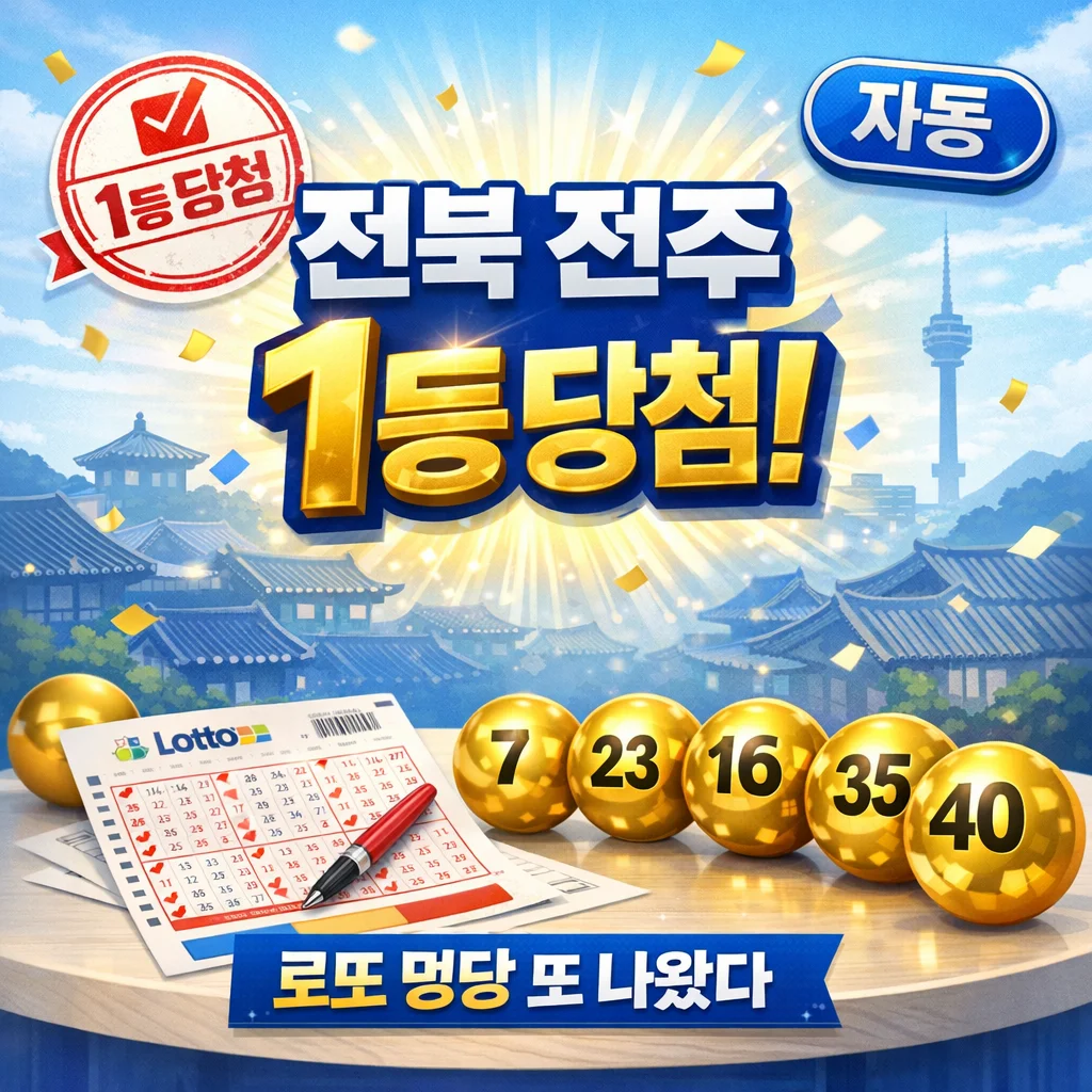 전북 전주시 1등 당첨! 전주 로또 명당 공개 (1203회 실화)