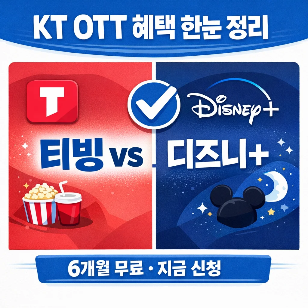 KT 티빙·디즈니플러스 6개월 무료 신청 방법