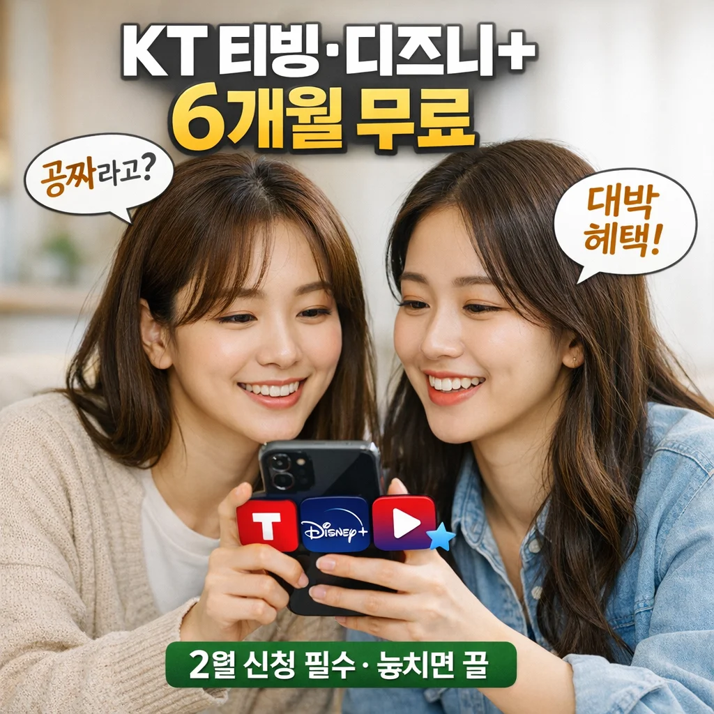 KT 티빙·디즈니플러스 6개월 무료 신청 방법