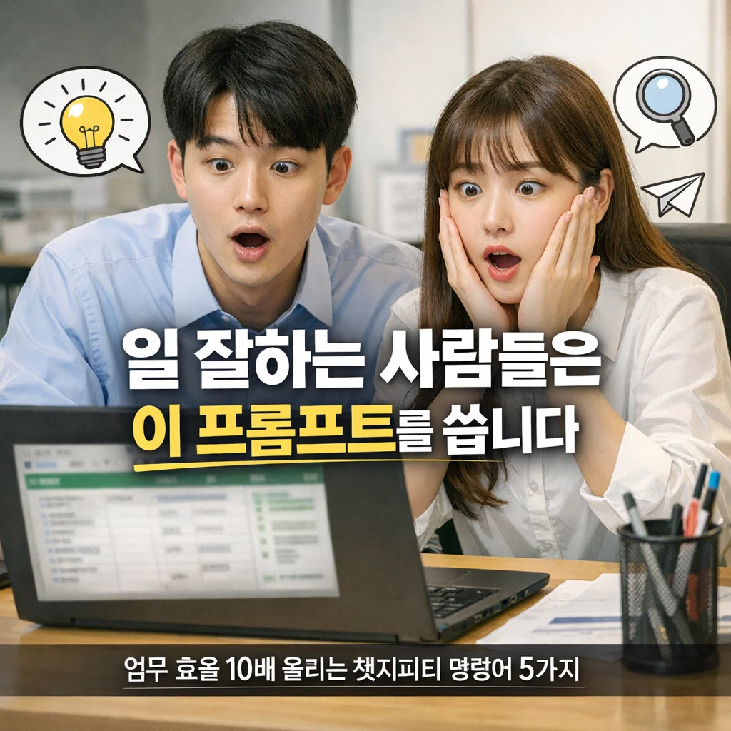 챗지피티 프롬프트 비밀, 업무 효율 10배